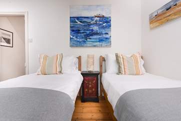 A stunning bedside table is one of many gorgeous pieces of furniture decorating the retreat.