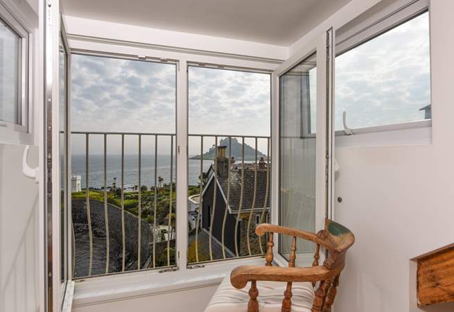 Wake to wonderful views out to St Michael's Mount.