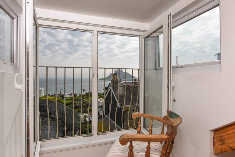 Wake to wonderful views out to St Michael's Mount.