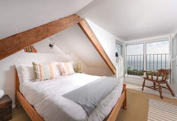 Imagine waking up here! The stairs are narrower and steeper than average and both bedrooms step out onto the stairs.