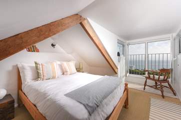 Imagine waking up here! The stairs are narrower and steeper than average and both bedrooms step out onto the stairs.