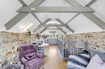 Head upstairs to the open plan living space.