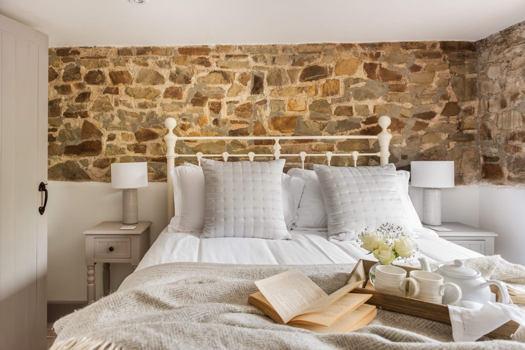 The Granary has reverse level living and the bedroom is on the ground floor.