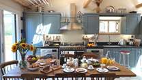 You will find all the equipment you need here to cook a holiday meal, including the all important dishwasher.