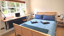 Bedroom 2 has a double bed and lovely outlook over the surrounding countryside.
