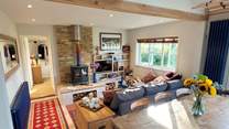 This gorgeous retreat has an open plan living-area.