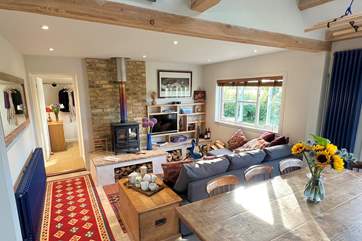This gorgeous retreat has an open plan living area.