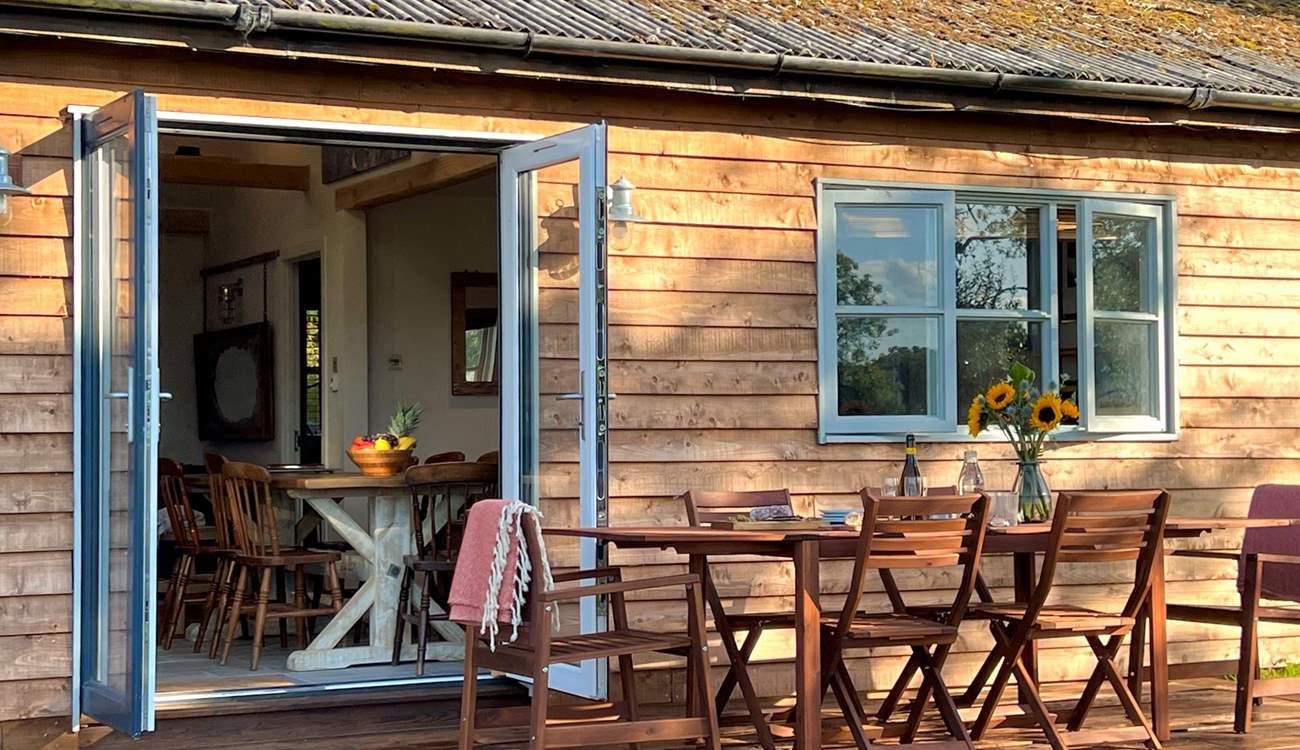 Step outside to dine in warmer weather or indoors in cooler months.