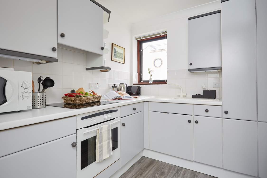 The kitchen has all you need to cook a holiday meal.