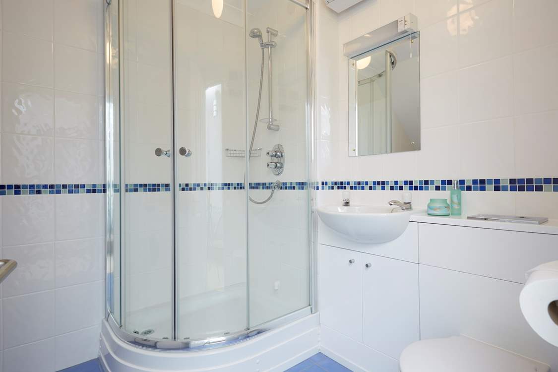 The en suite shower-room, for a refreshing shower after a busy day exploring.