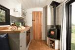 Pippin is unbelievably cosy with a little wood-burner and a well-equipped kitchen. 