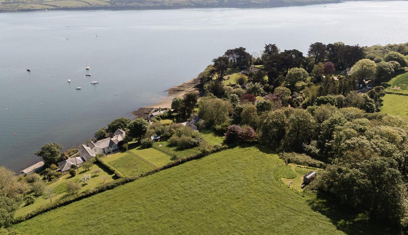 Tucked away in blissful countryside and just footsteps away from tranquil waters. 