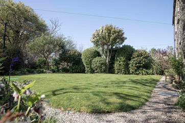 The lawn garden is perfect for sunny picnics or stretching out with a good book.