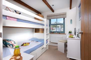 The bunk-bedded room will delight younger members of your group