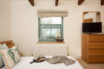 Enjoy views of the harbour and sea from bedroom one