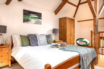 The double bedroom on the first floor is located at the far end of The Moohey, away from the other bedrooms.