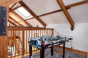 There's even table-football which converts into a mini table-tennis and snooker table to keep them entertained.