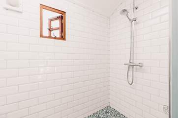 The sleek shower-room.