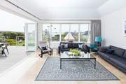 Gorgeous views of the fabulous garden backed by the English Channel from the panoramic windows.