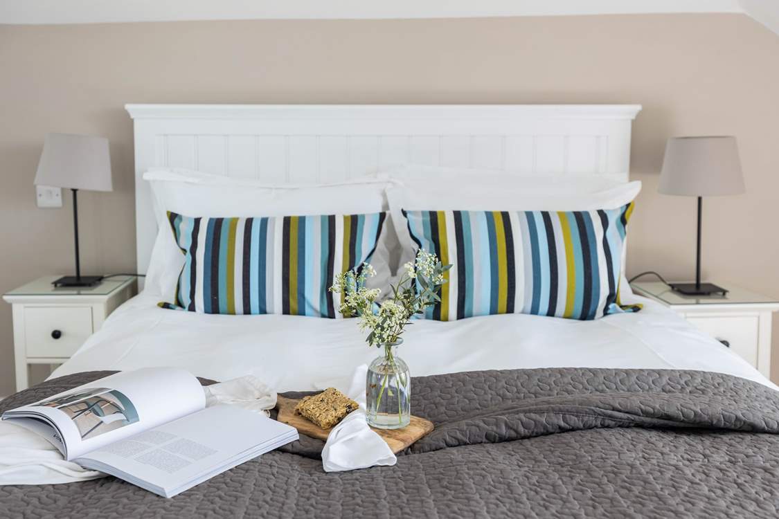 Luxury linens ensure a great night's sleep here.