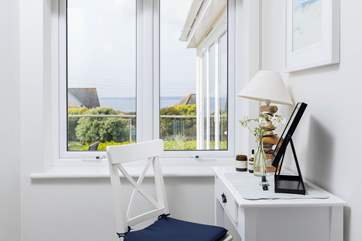 A dressing table with a view in bedroom 3!
