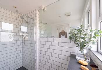 The stylish shower-room adjoined to bedroom six. 