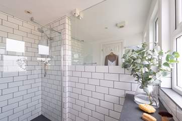 The stylish shower-room adjoined to bedroom six.