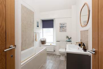 The stylish family bathroom on the first floor.
