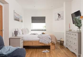 Bedroom 1, on the ground floor, can be set up as a super-king or twin beds providing great flexibility.
