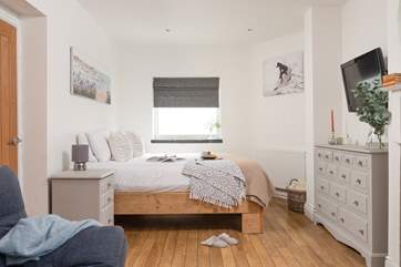 Bedroom 1, on the ground floor, can be set up as a super-king or twin beds providing great flexibility.