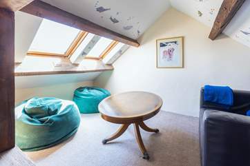The snug on the mezzanine, a great place for a quiet holiday read.