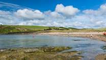 Walkers should pull on their walking boots and follow the scenic coast path.