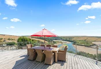 Superb panoramic views from your raised decked area.
