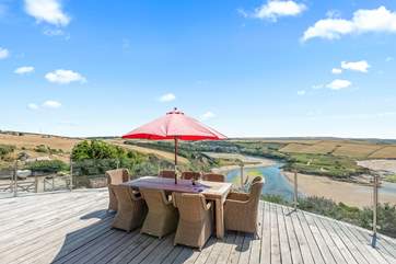 Superb panoramic views from your raised decked area.
