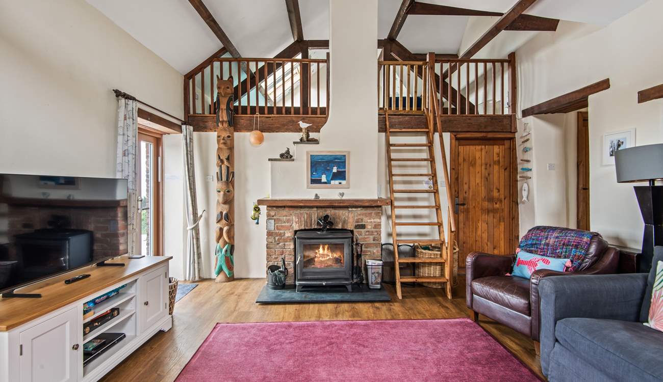 The cosy interiors and wood-burner make this the perfect year-round retreat.