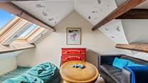 The snug on the mezzanine, a great place for a quiet holiday read. 