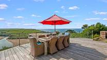 Superb panoramic views from your raised decked area.