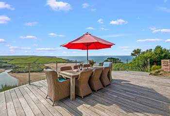 Superb panoramic views from your raised decked area.