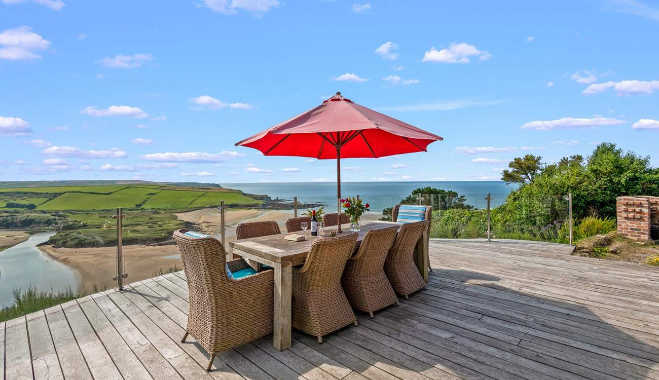 Superb panoramic views from your raised decked area.