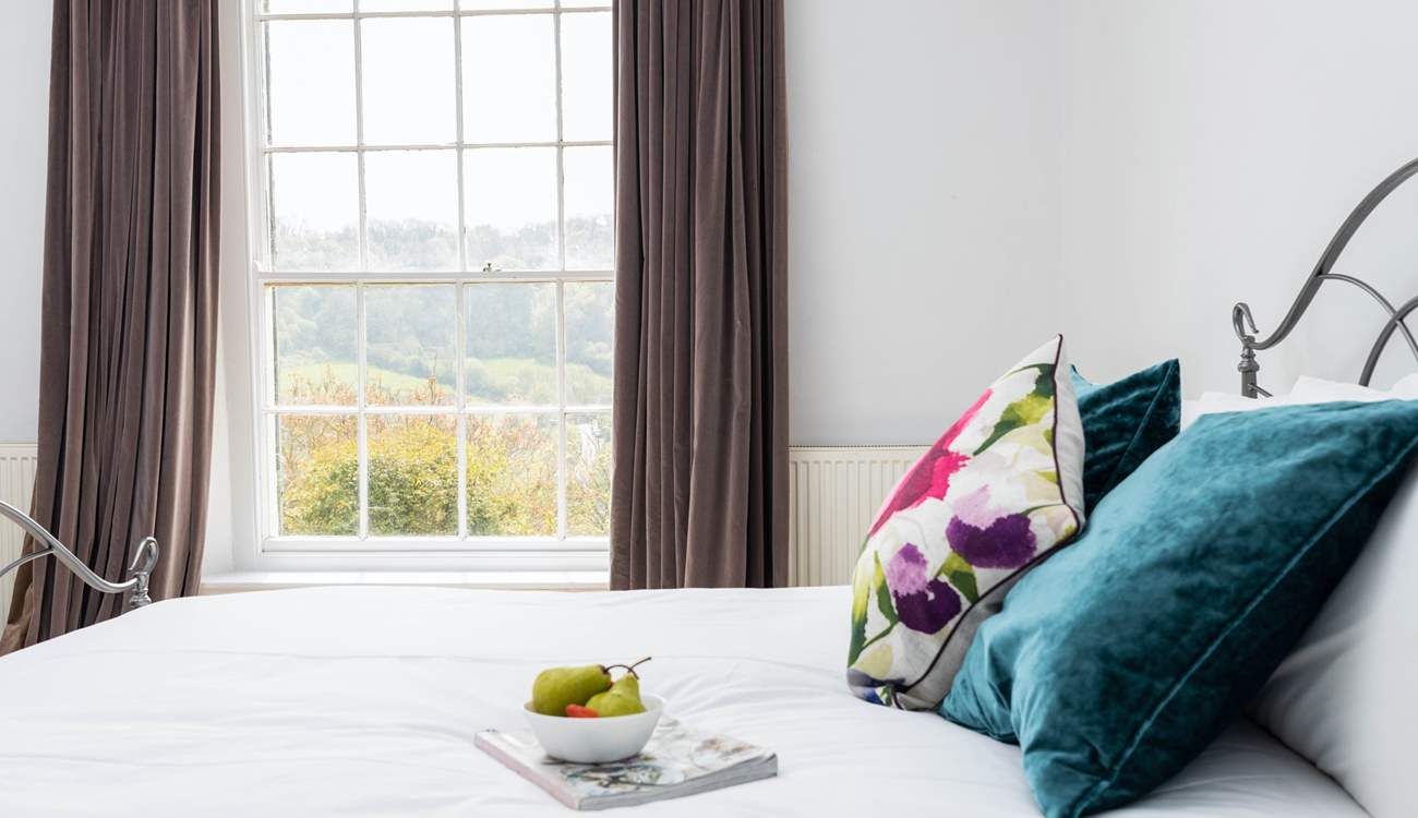 Wake to the crisp morning sun creeping in through the thick velvet curtains.