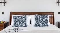 The super-king double bed ensures a great night's sleep.