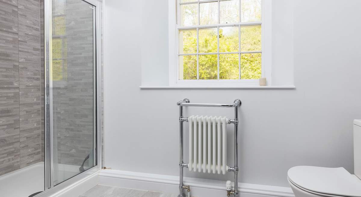 The en suite's modern shower is great for unwinding after a big day out.