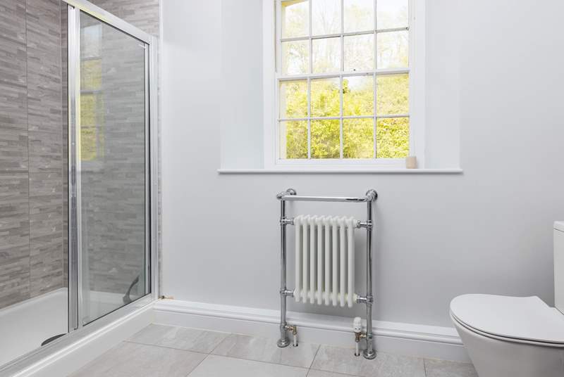 The en suite's modern shower is great for unwinding after a big day out.
