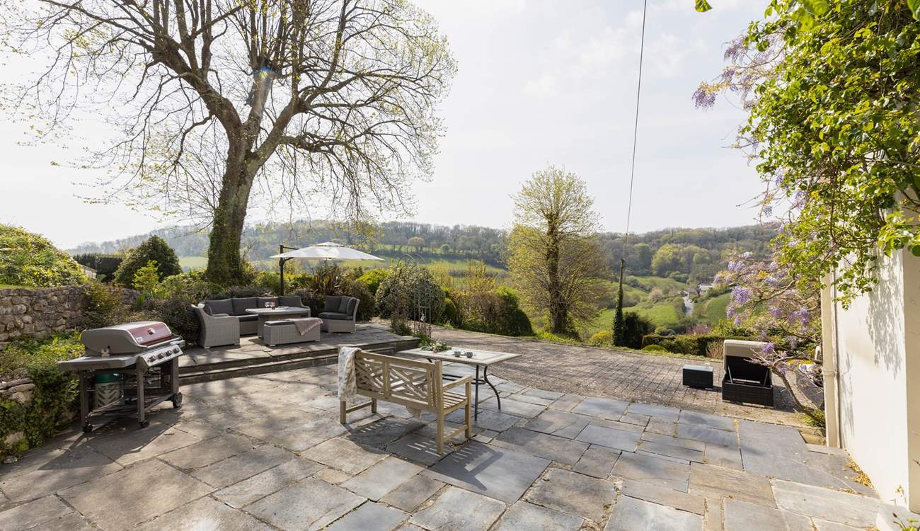 Enjoy breathtaking views across the valley on the brilliant patio area.