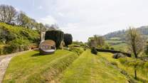 On a sunny day, you can see the sea from the beautiful gardens! 