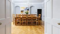 Open up the double doors through to the large dining-room.