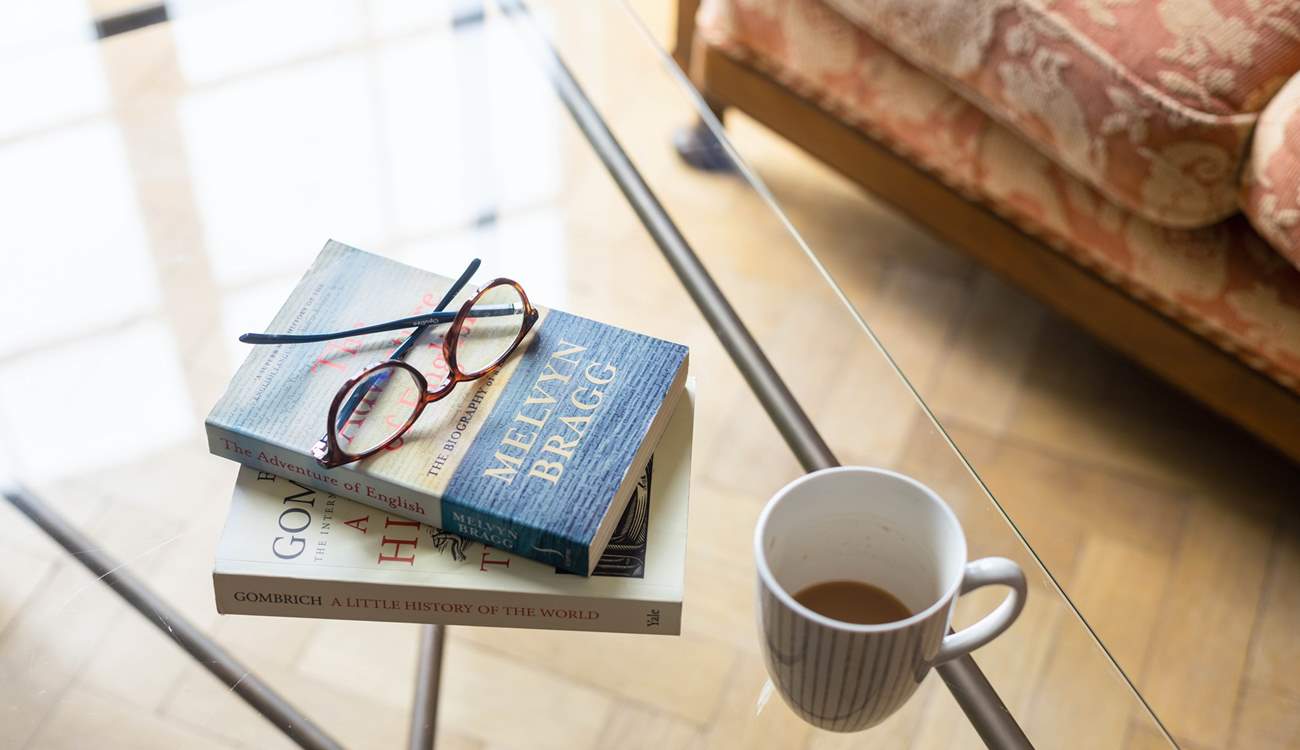 Relax with a good book and a cup of tea.