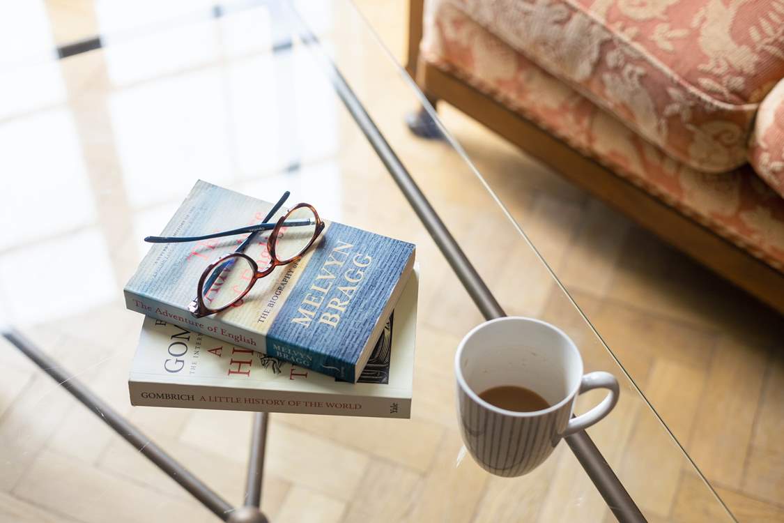 Relax with a good book and a cup of tea.