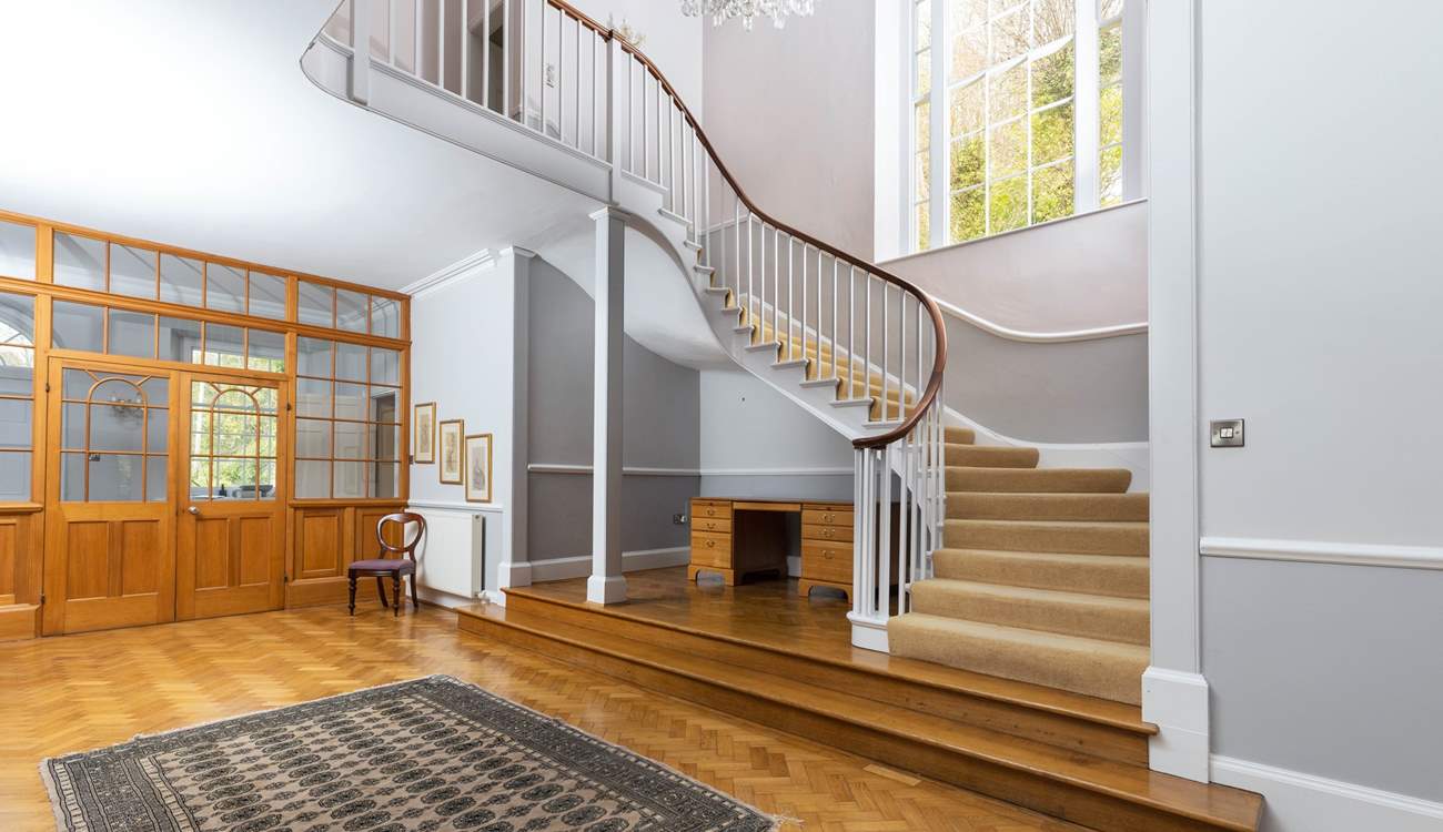 The breathtaking entrance hall greets you as you enter.