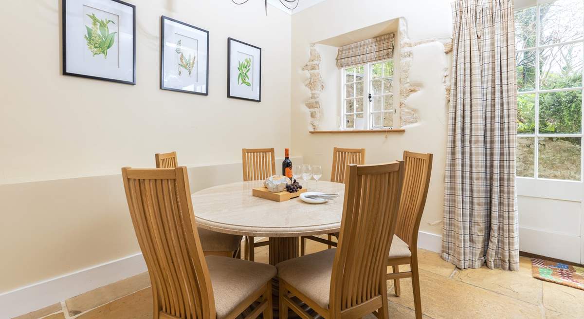 The smaller dining-table is brilliant for early morning breakfasts.